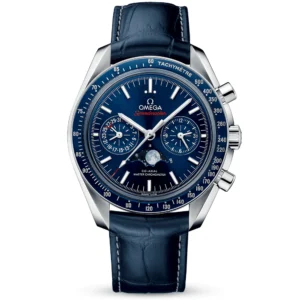 OMEGA Speedmaster 44.25mm Blue Dial & Strap Moonphase Chronograph Watch