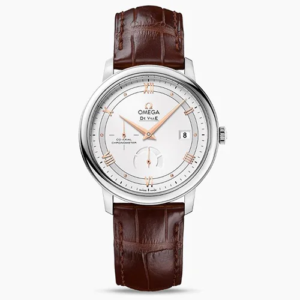 Omega De Ville Prestige white dial RG markers brwon leather strap Super clone