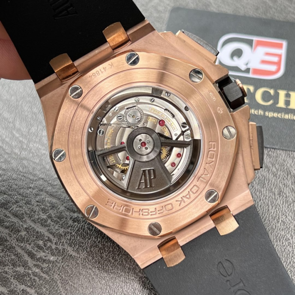 AUdemars Piguet Royal Oak Offshore Chronograph Rose gold Ceramic Bezel on Black Rubber Strap 44mm Super Clone - Image 11