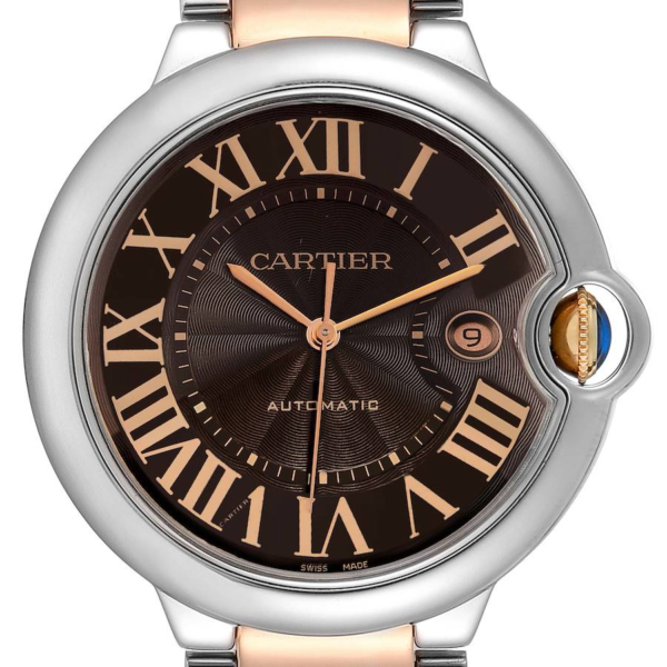 CARTIER BALLON BLEU Rose Gold Mix Chocolate 42mm - Image 3