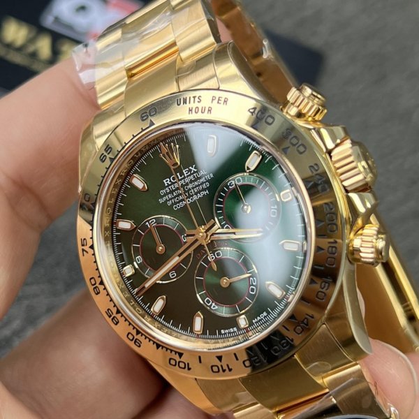 Rolex Cosmograph Daytona 116508 Yellow Gold 'John Mayer' with Green Dial Super Clone - Image 5