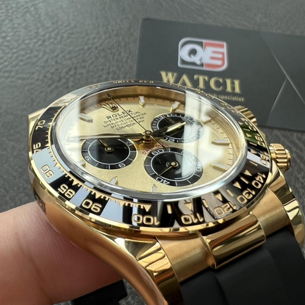 Rolex Cosmograph New Daytona 126518LN Yellow Gold Oysterflex with Champagne Dial 4131 movement Super Clone - Image 6