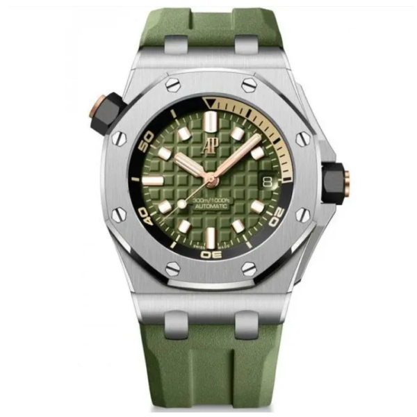 AUdemars Piguet Royal Oak Offshore Diver 15720 Stainless Steel with Green Dial (42mm) Super Clone