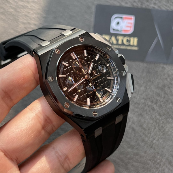 AUdemars Piguet Royal Oak Offshore Chronograph Full Ceramic on Black Rubber Strap 44mm Super Clone - Image 4