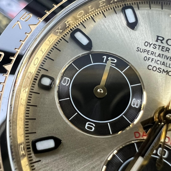 Rolex Cosmograph Daytona 116518LN Yellow Gold Oysterflex with Champagne Dial Super Clone - Image 8