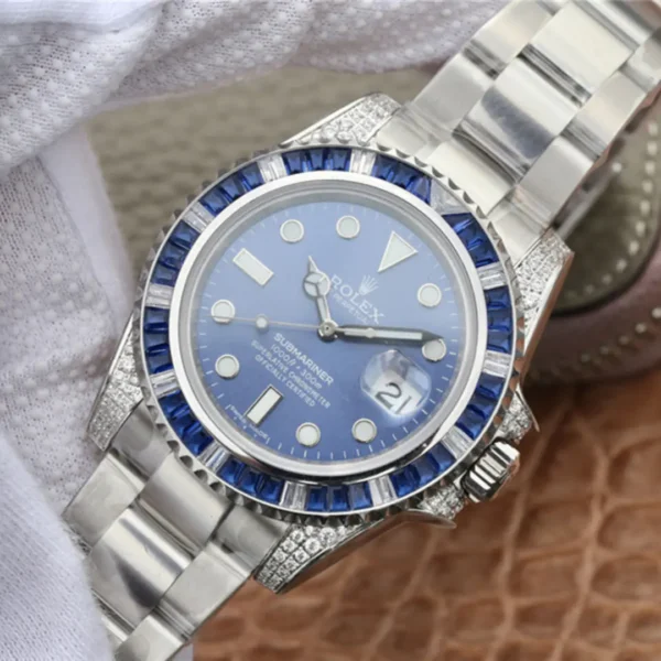Rolex SUBMARINER SILVER BLUE DIAMOND 40MM - Image 10