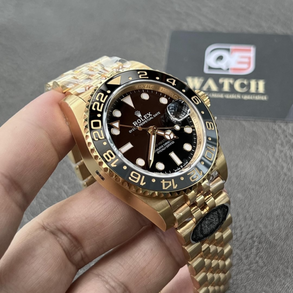 Rolex GMT Master II 126718grnr-0001 Full yellow gold with Black Dial on Jubilee (40mm) Super Clone - Image 6