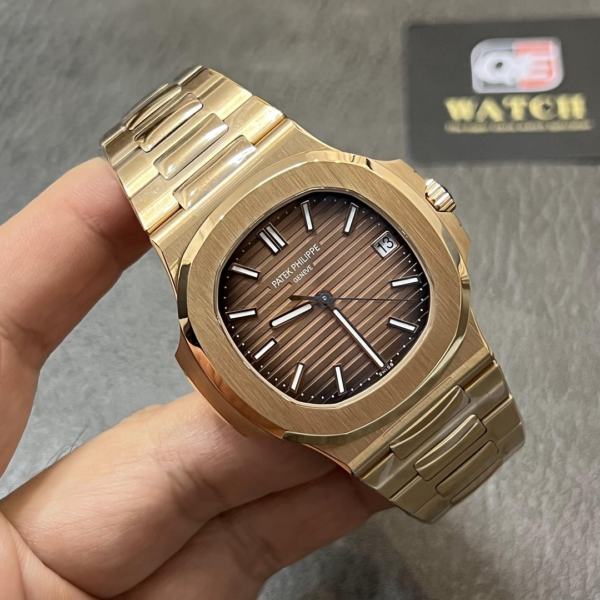 PATEK PHILIPPE Nautilus Rose Gold with Chocolate Dial (40mm) Super Clone - Image 2