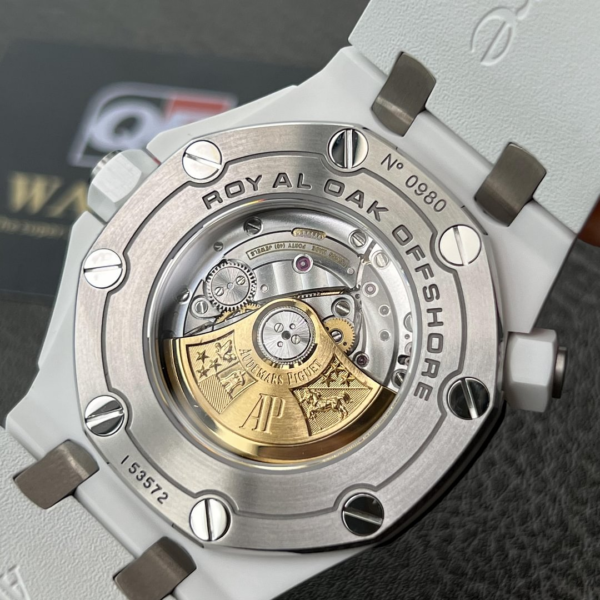 AUdemars Piguet Royal Oak Offshore Diver 15707 White Ceramic on White Rubber Strap 42mm Super Clone - Image 9