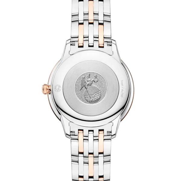 OMEGA De Ville Prestige 30mm Two-Tone White Mother of Pearl Dial Bracelet Watch - Image 2