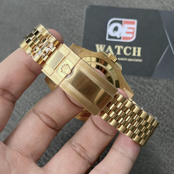 Rolex GMT Master II 126718grnr-0001 Full yellow gold with Black Dial on Jubilee (40mm) Super Clone - Image 9