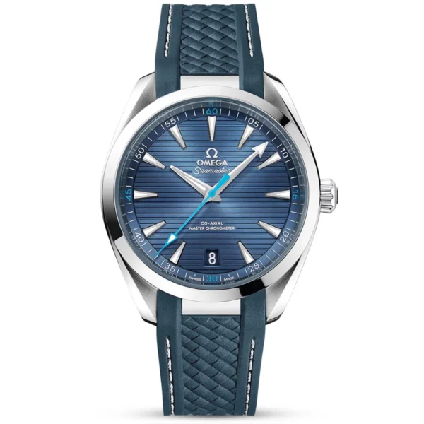 OMEGA Seamaster Aqua Terra 41mm Blue/Grey Dial Rubber Strap Watch