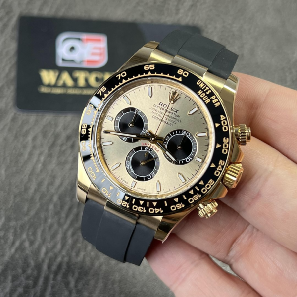 Rolex Cosmograph New Daytona 126518LN Yellow Gold Oysterflex with Champagne Dial 4131 movement Super Clone - Image 2