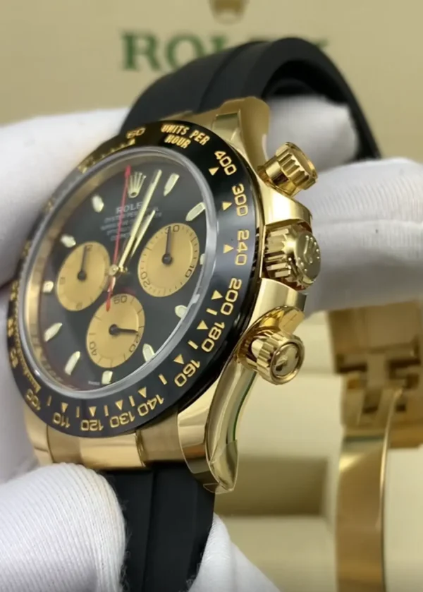 Rolex Cosmograph Daytona 116518LN 'Paul Newman' Yellow Gold Black Dial Men's Watch - Image 4