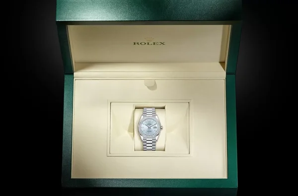 Rolex DAY-DATE Oyster, 36 mm, platinum and diamonds M128396TBR-0003 - Image 5