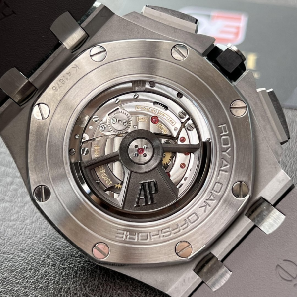 AUdemars Piguet Royal Oak Offshore Chronograph Panda dial Ceramic Bezel on Black Rubber Strap 44mm Super Clone - Image 11