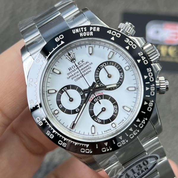 Rolex Cosmograph Daytona 116500LN Panda Stainless Steel 4130 movement Super Clone - Image 4