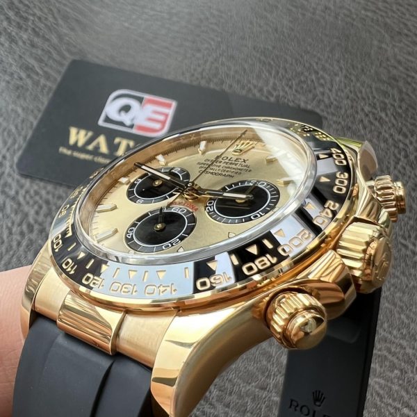 Rolex Cosmograph New Daytona 126518LN Yellow Gold Oysterflex with Champagne Dial 4131 movement Super Clone - Image 7